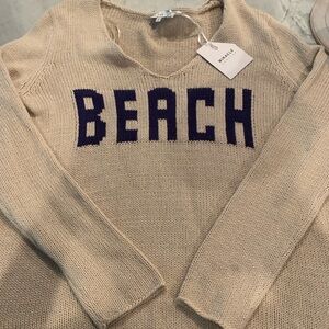 Miracle Cream and Blue Crew Neck Sweater